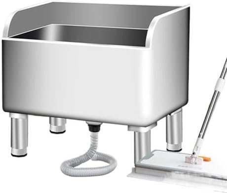 Slop Sinks,Stainless Steel Commercial Floor Mop Sink, Mop Service Basin, Laundry Room Slop Sink Bucket Utility Tub for Kitchen Restaurant Business Garages