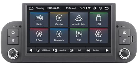 Autoradio Linux Avvio Lampo Compatibile Fiat Panda 2013-2020 | Installazione Rapida | CarPlay/Android Auto Wireless/FM/AM/RDS/USB | DSP 100W |