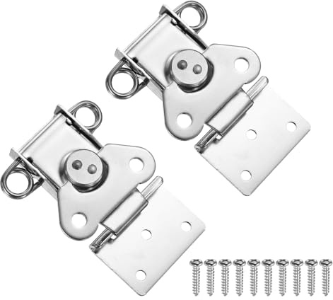 PATIKIL 9 x 6,6 cm fjäderbelastad fjäril vridlås, 2 st stålvridspärr och hållare växlar fjäril dragspärr för låda bröststängning, silver