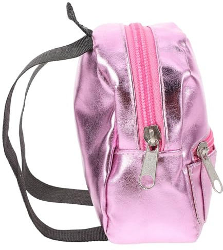 CVUTOVO 18-inch Mini Toy Backpack Doll Accessories for Girls Pink Doll School Bag Mini House Diy Accessory Boys and Girls’s Play Backpack