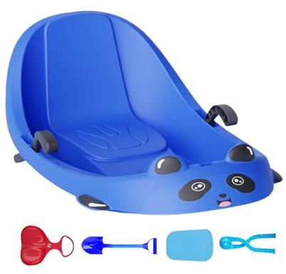 Luges pour la Neige - Sport d'hiver avec Dossier | Luge pour Tout-Petits avec Frein Intégré - pour Garçons Filles dÂge Préscolaire Collines Enneigées Parc Jardin Arrière Cour de