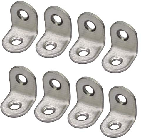 Merriway BH06659 hörnfästen rostfritt stål 50 x 50 x 17 x 2 mm, silverton 50 x 17 x 2 mm