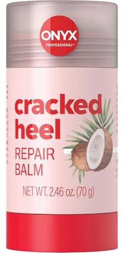 Onyx Professional Cracked Heel Repair Balm Stick for Dry Cracked Feet Treatment, Coconut Scent, 1 pack - Moisturizing Foot Balm, Rolls On, Cracked Heel Treatment
