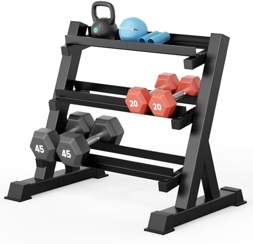 YOLEO Rack Palestra - Rastrelliera pesi Regolabile Porta pesi Palestra Casa, Porta Dischi Palestra pesi Pesanti Supporto per Manubri (Cornice rettangolare)