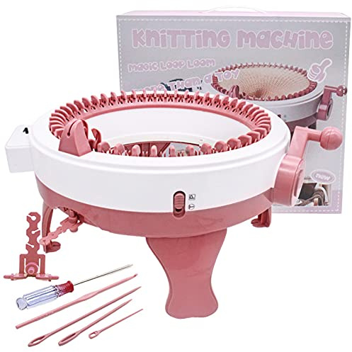 xiaohuangren Machine à Tricoter, 48 Aiguilles Tissées à la Main Métier à Tricoter, Tricot Machine écharpe Chapeau Enfant Bricolage Outil Couture Jouet éducatif pour Adultes et Enfant