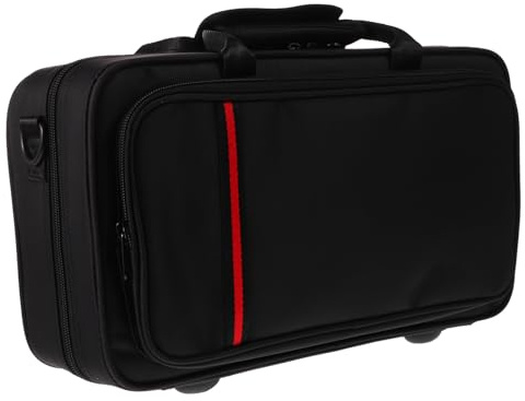 GOOHOCHY Estuche y Correa Resistente Diseño Flexible de de Doble Cremallera en para Negro Tela Oxford Protector Cómodo Clarinete para Transporte Exteriores