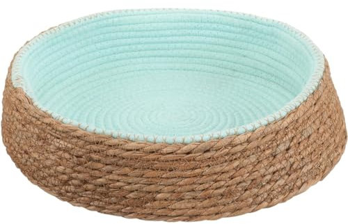 OZLMBERN Pet Nest Grass Willow Woven Round Dog Kennel Rattan Woven Resistant To Scratch Grinding Cat Dog Sleeping Nest Pet Mat