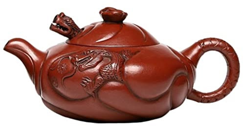 ASHSDI Tetera Marroqui Tetera De 220ML, Tetera De Arcilla Púrpura con Mineral De Mano, Teteras De Viaje Tetera Turca