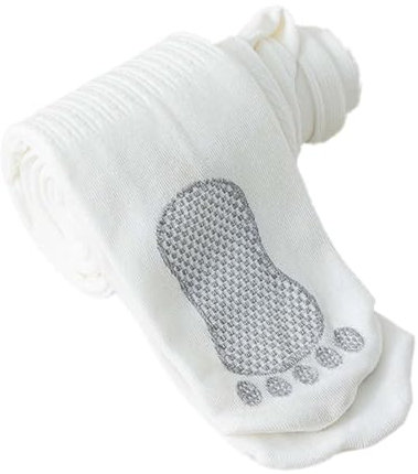 AYVRUOP AYV Ballettstrumpfhose,Tanzstrumpfhosen,Rutschfest,Weiße Strumpfhose,Ballettkleidung Mädchen,Unterseite mit Rutschfestem Griff,für Ballett Yoga Gymnastik,Höhe 85-105cm