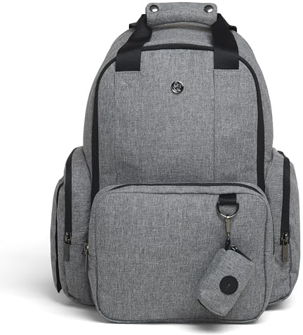 HUGGIES Unisex-adult Signature Hug Pack Diaper Backpack, Dark Grey Heather, One Size