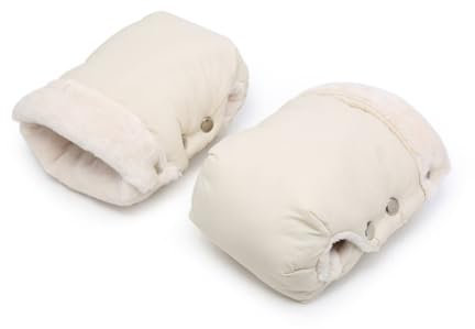 AMEEDA Barnvagn handvärmare, barnvagnshandvärmare, vantar, vindtät, barnvagnshandvärmare, handskar, universell, stänksäker, barnvagnshandmuff (beige)