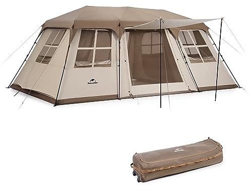 Naturehike Village 17.0 ㎡ Tienda de campaña familiar Pop Up Tienda de campaña para 4-6 personas, gran túnel con columna de agua de 2000 mm