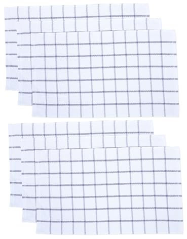 COLLBATH 6 Piezas Trapos para Fregar Toallas Reutilizables Toallas de Limpieza Toallas para Platos Toallas de Algodon Toallas de Microfibra paños de Cocina Lavas de lavavajillas algodón