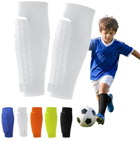 Protection Tibia Ski, Protege Tibia Ski, Chaussette Protege Tibias, protège-Tibias Respirants et antidérapants, Protège Tibias Anti Chocs Professionnels pour (protège Tibia, Blanc, L)
