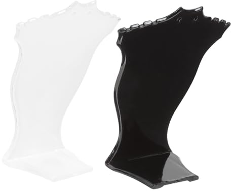 NOLITOY 2 piezas Soporte para Collar Exhibidor de Joyas Acrílico con Busto para Tienda y Hogar Negro Mate para Organizar Collares y Pendientes