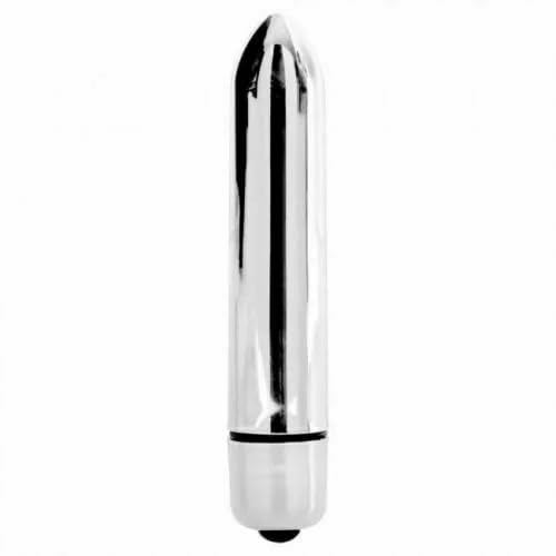 Sexy Emporium 5, 6, 7, 8, 9 Inch Multi Speed Mode Dildo Vibrator - Vibrating Sex Toy - Waterpproof - Pin, Purple, Black (10 Mode Bullet Silver)