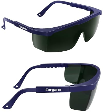 Beaspire Schweißerbrille Schweißer Sicherheitsbrillen IR5.0, 4 stufig Verstellbaren Schweißbrille Polycarbonat Scheiben,Schweißerbrille Für Gas/Sauerstoffschweißen Schleifen und Polieren