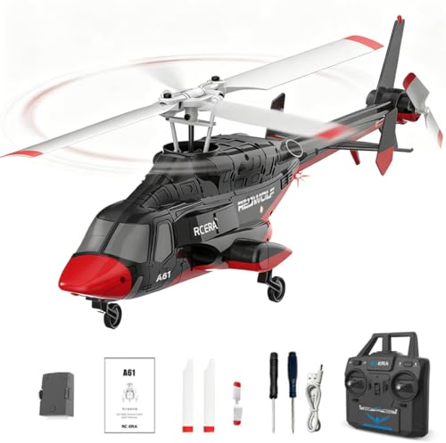 Meiurlex RC ERA A61 - Helicóptero teledirigido para adultos, 1:52 Little Wolf con ajuste de altura y posicionamiento óptico, modelo de avión RTF para principiantes