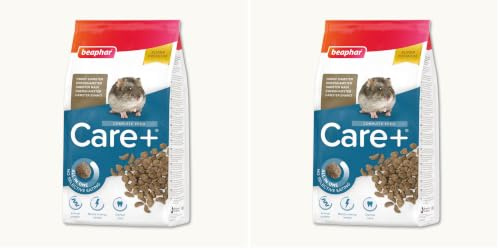 Beaphar - Care+ Pienso Super Premium - Comida para Hamster Enano - 500g - Alto Valor energético - Desgaste de los Dientes y Sin azúcares añadidos- Alimentación Extrusionada (Paquete de 2)