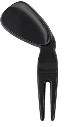 LONGHAO Golf Divot Repair Tool,Schwarz Metall Golf Pitchfork mit Magnetischer Kugelmarkierung,Wiederverwendbares Golfgrün Reparaturwerkzeug für Golfliebhaber und Training (1, Schwarz, 100*28.4*8 MM)