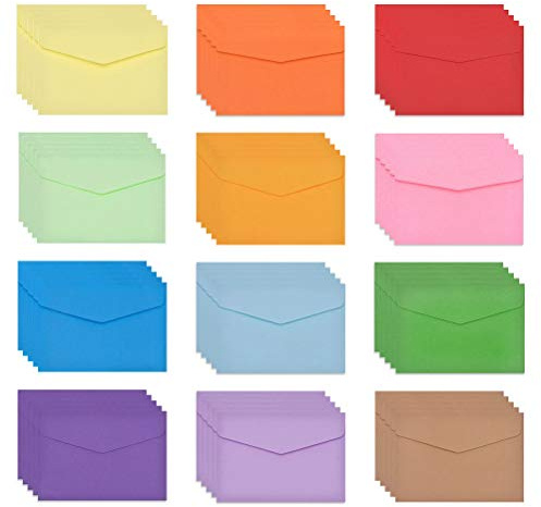 Mini Colored Envelopes, 60 Pcs Small Envelope Thanksgiving Coin Money Envelopes for Gift Cards, Tags, Birthday Wishes, Wedding (11.5 * 8.2CM)