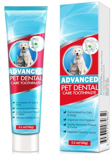 Dog Toothpaste Mint for Dogs and Puppies, Fresh Breath Dental Kit for Pets Dog Toothpaste Mint Teeth Cleaning for Dogs and Puppy Teeth Cleaning Kit