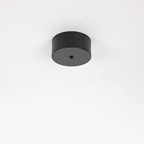 s.luce Modular Smart Clip Magnet Baldachin Aufhängung für Pendelleuchten & Hängeleuchten, Farbe:Schwarz, Aufhängung:Stromkabel