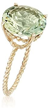 Bellitia Jewelry Bague de Fiançailles Alliance Promesse Argent 925/1000 Plaqué Or 18K avec Péridot Vert/Amethyste Violet/Tourmaline Rose/Topaze Bleue Simulé, Bague Solitaire pour Femme Fille