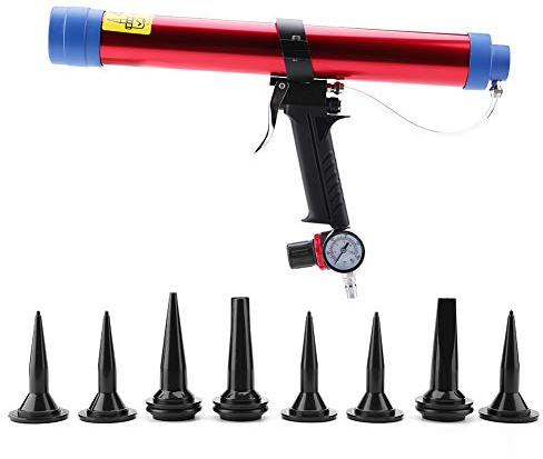 Pistola Silicone Pneumatica per Sigillante Cartucce 300ml-600ml Senza Troppopieno per Edilizia