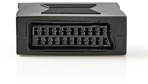 Adattatore SCART - Presa SCART - Presa SCART - Nichelato - Dritto - ABS - Nero - 1 pezzo - Scatola