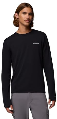 Columbia Haut ras du cou Trail Utility Warm LS de Tech, matériau qui évacue l'humidité, contrôle des odeurs, trous pour les pouces, polyester recyclé, UPF 50 - Hommes