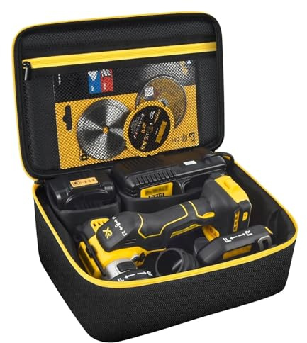 SAPIIKEF Tasche kompatibel mit DEWALT 20V MAX Trennwerkzeug 3-in-1 bürstenlos (DCS438B), Aufbewahrungskoffer, Tragehalter, Organizer (nur Koffer)