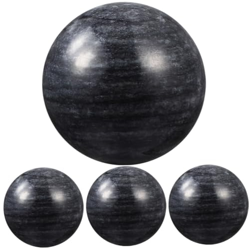Hemobllo 4piezas Balones de Mano de Jade para Ejercicio Prácticas para Personas Mayores Color Negro para Masaje de Mano y Relajación Color Aleatorio