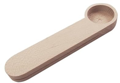 Wooden World - Una cuchara para azúcar, sal y especias. Una cuchara de madera elegante y única