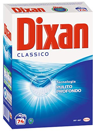 Dixan Classico Détergent en Poudre Deep Clean pour Éliminer les Taches Tenaces, Composé de 74 Lavages