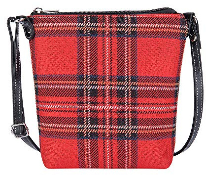 Signare Tapisserie Kleine Tasche Damen, Handtasche Damen Klein, Reisepass Tasche, Mini Handtasche (Royal Stewart Tartan)
