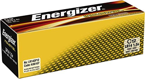 Energizer® Lot de 12 piles INDUSTRIAL, Baby, C, LR14, 1,5 V (12 pièces),