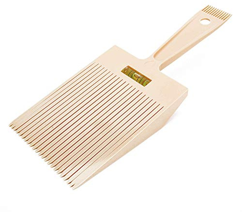 Peigne de Coupe de Cheveux, Peigne de Tondeuse à Dessus Plat avec Niveau Double Peigne Peigne de Coiffure Plat avec Système de Niveau D'eau Précis pour la Coiffure des Hommes