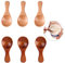 LZZEM 6Pcs Mini Wooden Spoons Short Handle Coffee Tea Sugar Mustard Honey Spoons Solid Wood Condiment Spoons for Salt Spices and Milk Powder