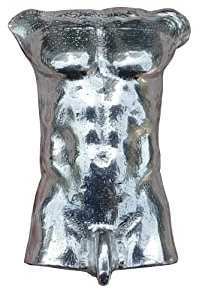 William Sturt Torso-Figur, nackt, männlich, Torso-Miniatur, handgefertigt aus Zinn