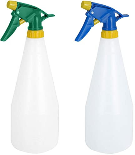 Vanorell 2 x 900 ml Sprühflaschen leer nachfüllbar Sprühflaschen Sprühnebel Reinigung mit verstellbare Sprühkopf Sprüher Pflanze Blumen Garten Friseursalon Pflanzensprüher mit Skala Zerstäuber