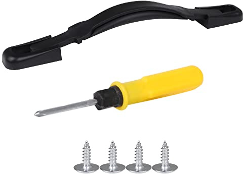 Mxfans Poignée de rechange pour valise, 22 cm de sangle souple avec vis, noire, CARGO STRAP, 1 pièce