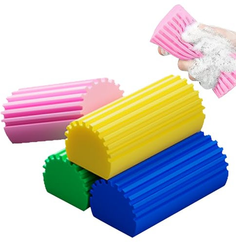 EKSMA 4PZ Spugna Magica，Pulisce senza Sforzo, Ideale una Pulizia Profonda