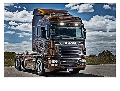 VAKUUM Diamond Painting 5D DIY Full Drill Rhinestone Diamond Art Kits Truck Lorry Car Restaurant Wall Decoration30*40CMG2D
