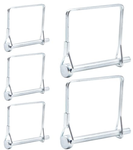 Hocansen Lot de 5 goupilles pliantes 6 x 50 mm - En acier au carbone - Tige carrée - Goupille de verrouillage - Pour remorque de ferme (6 x 70 mm/FX)
