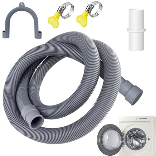 Idéal pour un usage domestique, rallonge de tuyau de vidange de machine à laver, tuyau extensible polyvalent, tuyau de vidange flexible, rallonge de tuyau de lave-vaisselle, convient pour lave-linge e
