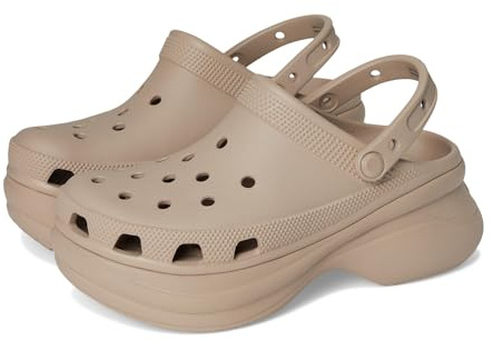 Crocs Women's Classic Bae Clogs, Platform Shoes for Women, Taupe, 5 UK