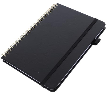 Operitacx Livre de bobines de mots de passe cahier de lettres porte-monnaie portatif organiseur de mots de passe cahier à spirale porte-stylo pour ordinateur portable Cahier portatif pu