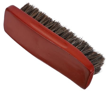 Abaodam Brosse à Peluches Et Brosse De Lit en CRIN De Cheval Naturel Manche en Bois Ménagère Douce Multifonction pour Vêtements Et Meubles Nettoyage Ergonomique