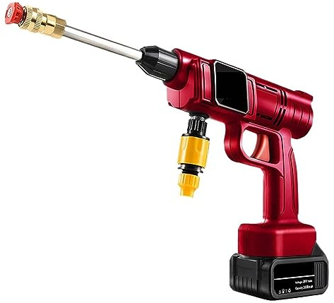 Le Pistolet De Lavage À La Vapeur Pulvérisateur Lave-Auto Haute Pression sans Fil Fournit Machine Nettoyage avec Boîte en Plastique for Batterie 18V Nettoyage Puissant(One big Battery)